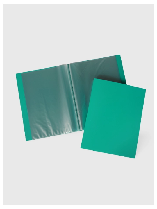Plastik papka Hatber Line, 60 qo'shimcha A4, 21 mm 500 mikron, rangi yashil