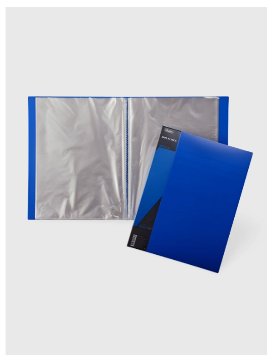 Plastik papka Hatber Standart, 80 qo'shimcha A4, 40 mm 800 mikron, rangi ko'k