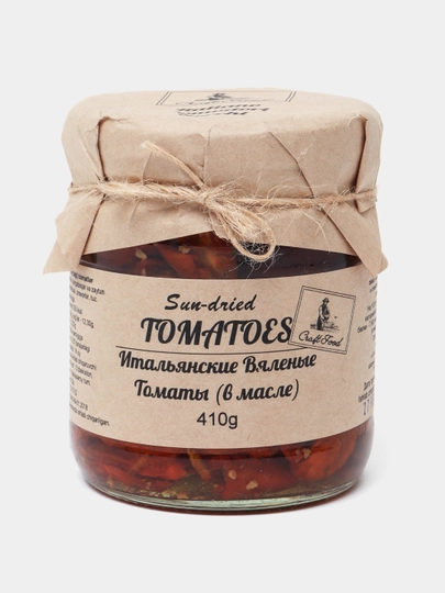 Вяленые томаты в масле "Craft Food", 410 г в стеклянной банке — CF-VTOM410