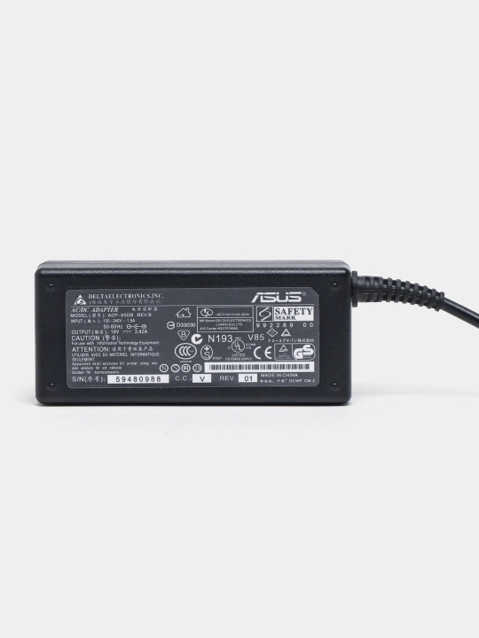 Зарядка для ноутбука Asus, 19V, 3.42A, 65W, большой конец блок питания