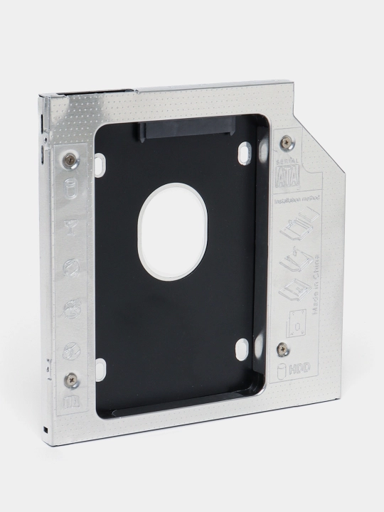 Салазка переходник в ноутбук для SSD/HDD caddy вместо DVD 9.5 мм optibay - 
