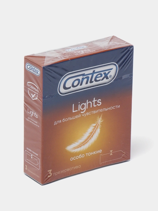 Prezervativlar Contex Lights, juda yupqa, 3 dona