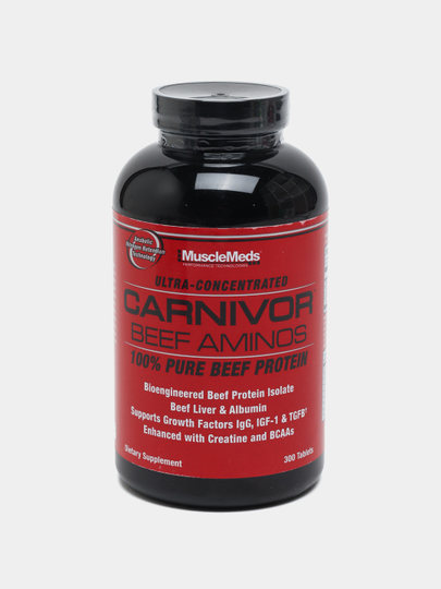 Аминокислоты, Carnivor Beef Aminos, комплекс аминокислот из говяжьего изолята 300 таблеток - 