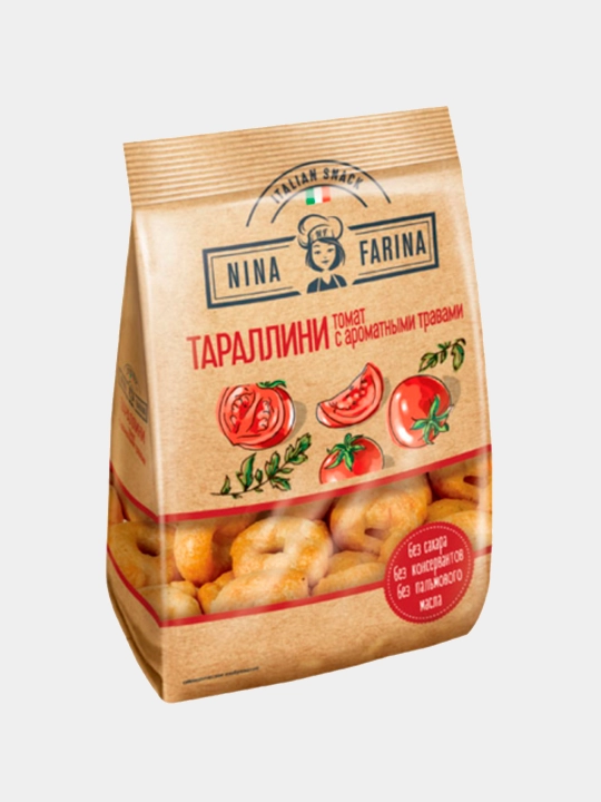 Sushkalar Tarallini Nina Farina xushbo'y o'tlar bilan tomat, 180 g - 