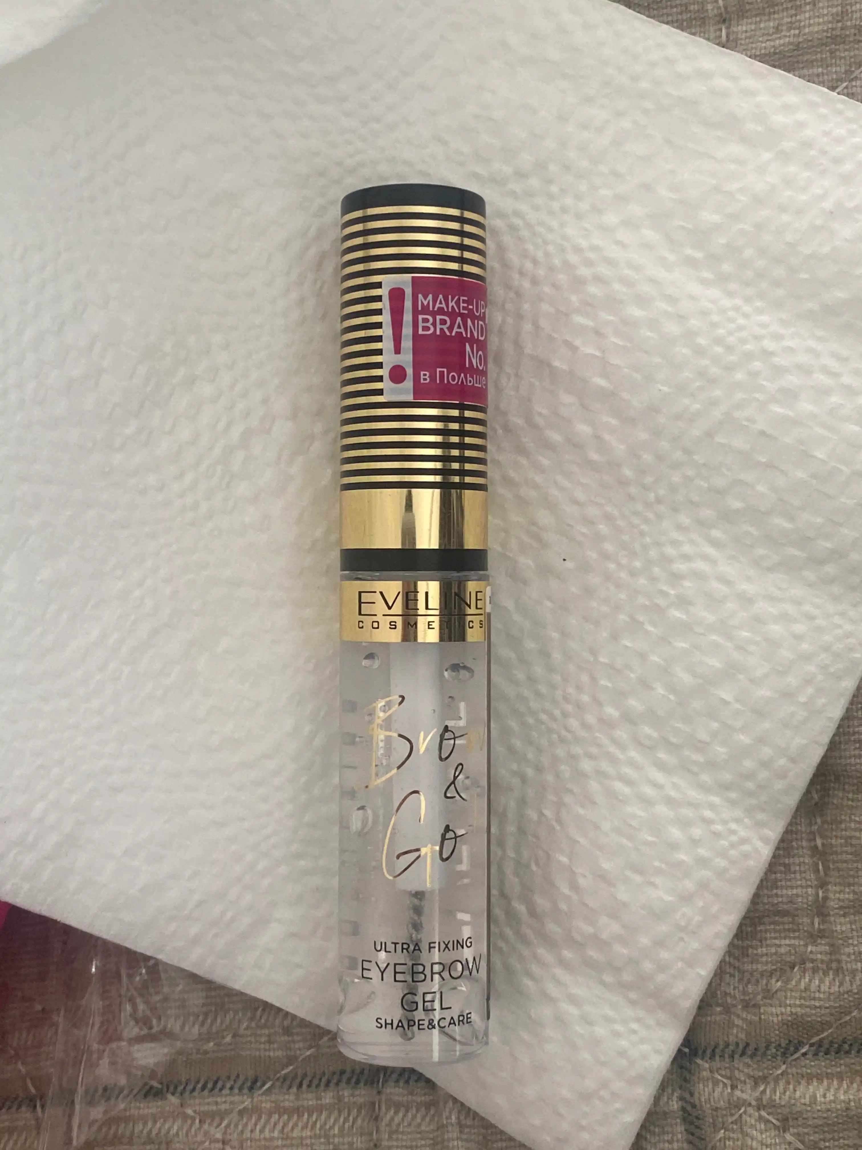 Qoshlar uchun gel Eveline Brow & Go!, super fiksatsiya va parvarish, 6 ml