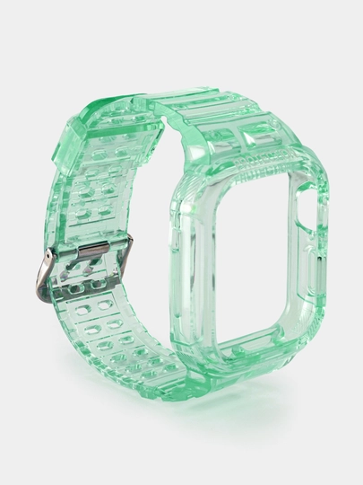 Прозрачный ремешок для Apple Watch чехол-бампер