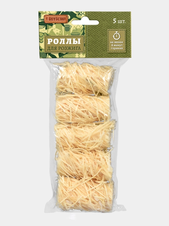 Olovni yoqish uchun rollar BoyScout, mangal, barbekyu, kaminlar va pechka uchun, 5 dona