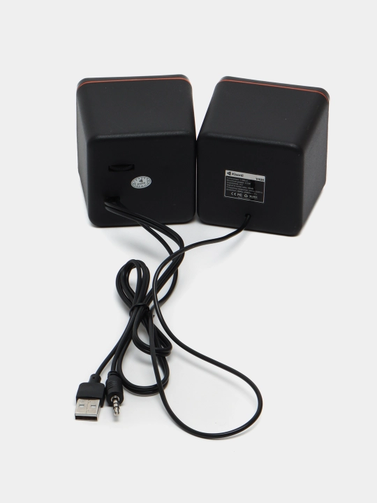 Колонки для компьютера Kisonli V400,  2.0, питание от USB, черный цвет, 3.5 Вт