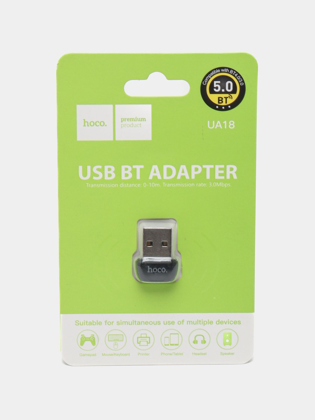 Адаптер Hoco. UA18 USB Bluetooth 5.0, для компьютера купить по низким ценам  в интернет-магазине Uzum (401090)