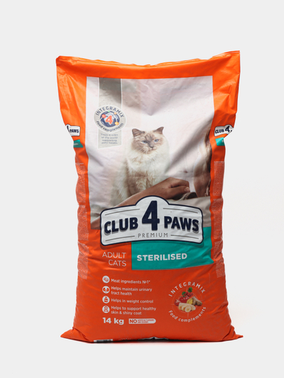 Club 4 Paws сухой корм для стерилизованных кошек, 14 кг