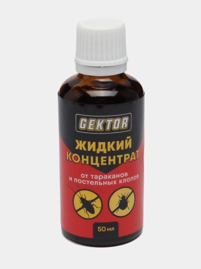 Cредство против клопов Gektor, отрава от насекомых, приманка, ловушка для тараканов, 50 мл