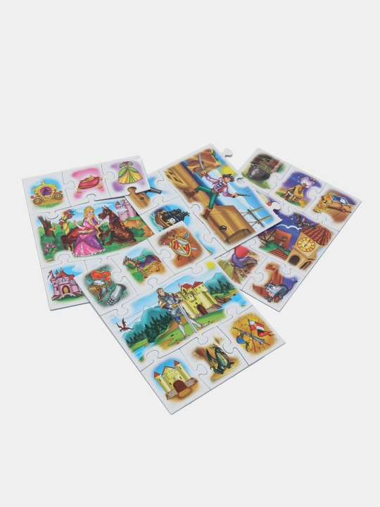 Настольная игра "Пазл-Лото" 4 поля + 24 карточки, "Где чьи вещи", 24ИнЛ13027