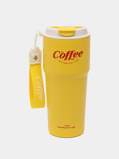 Termo krujka "Coffee" sovuq va issiq ichimliklar uchun, mashinada yoki ishda - 