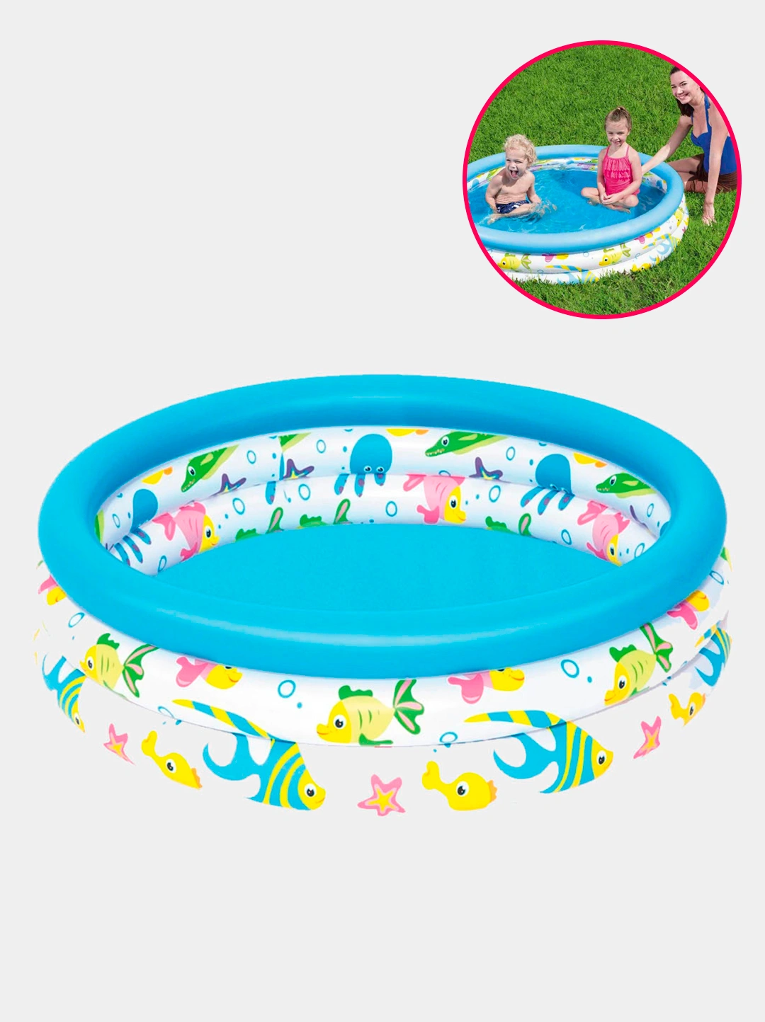 Купить Надувной бассейн Bestway Океан 51008, детский, 102 * 25 см за ...