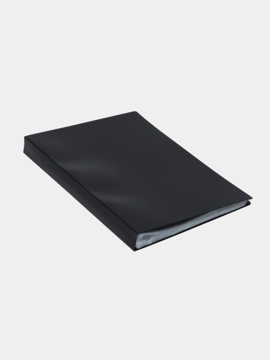 Plastik papka Hatber, 100 qo'shimcha A4, 40 mm Line 700 mikron, rangi qora
