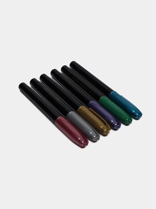 Набор артмаркеров Hatber Terra Colora Metallic в ПВХ-боксе, линия 1.2 mm 6 цветов