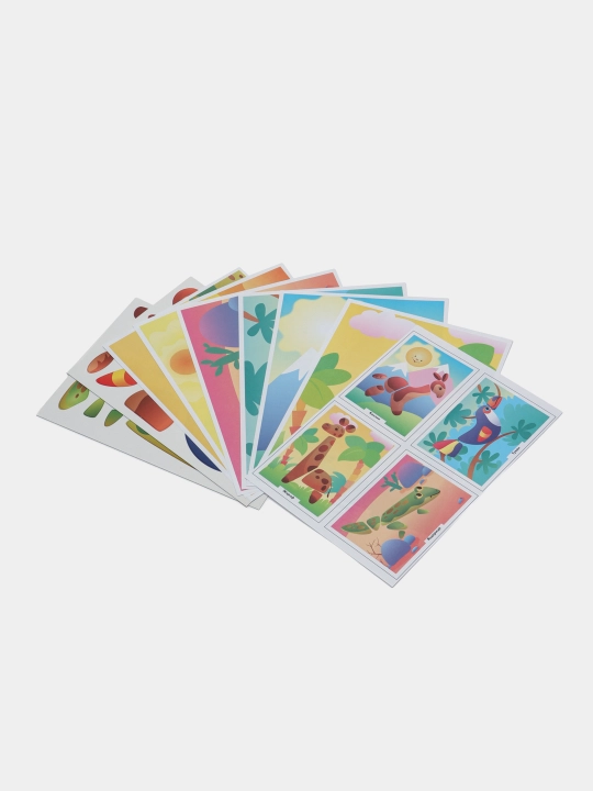 Konstruktor o'yini papkada "Mo''jizaviy trafaretlar" - Salyangoz - 3+10IK407540, A4, 10 varaq