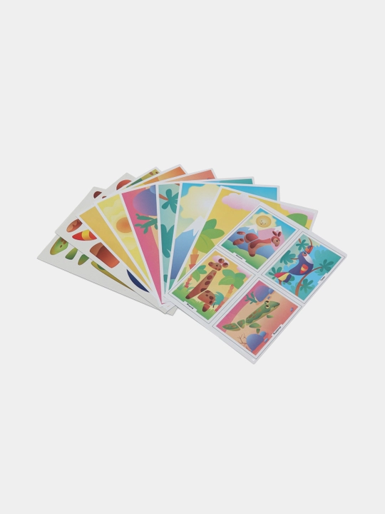 Konstruktor o'yini papkada "Mo''jizaviy trafaretlar" - Salyangoz - 3+10IK407540, A4, 10 varaq