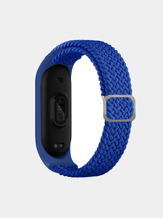 Ремешок сменный, нейлоновый, плетеный для Xiaomi Mi Band 7, 6, 5, 4, 3