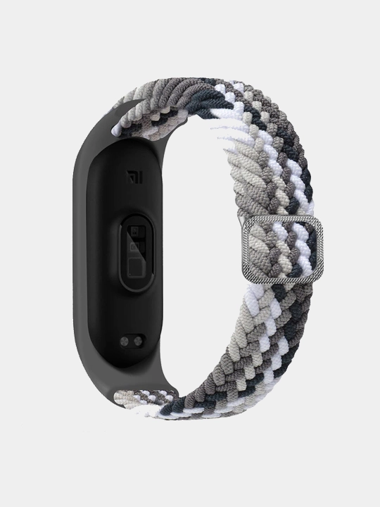 Ремешок сменный, нейлоновый, плетеный для Xiaomi Mi Band 7, 6, 5, 4, 3