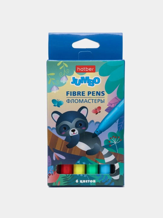 Flomasterlar Hatber Jumbo, 6 rang - 