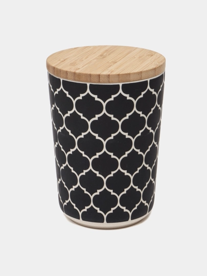 Банка для сыпучих продуктов "BamBoo Fibre Products", 15 * 10.5 см — ROSEH-BB10023-ЧЕРН