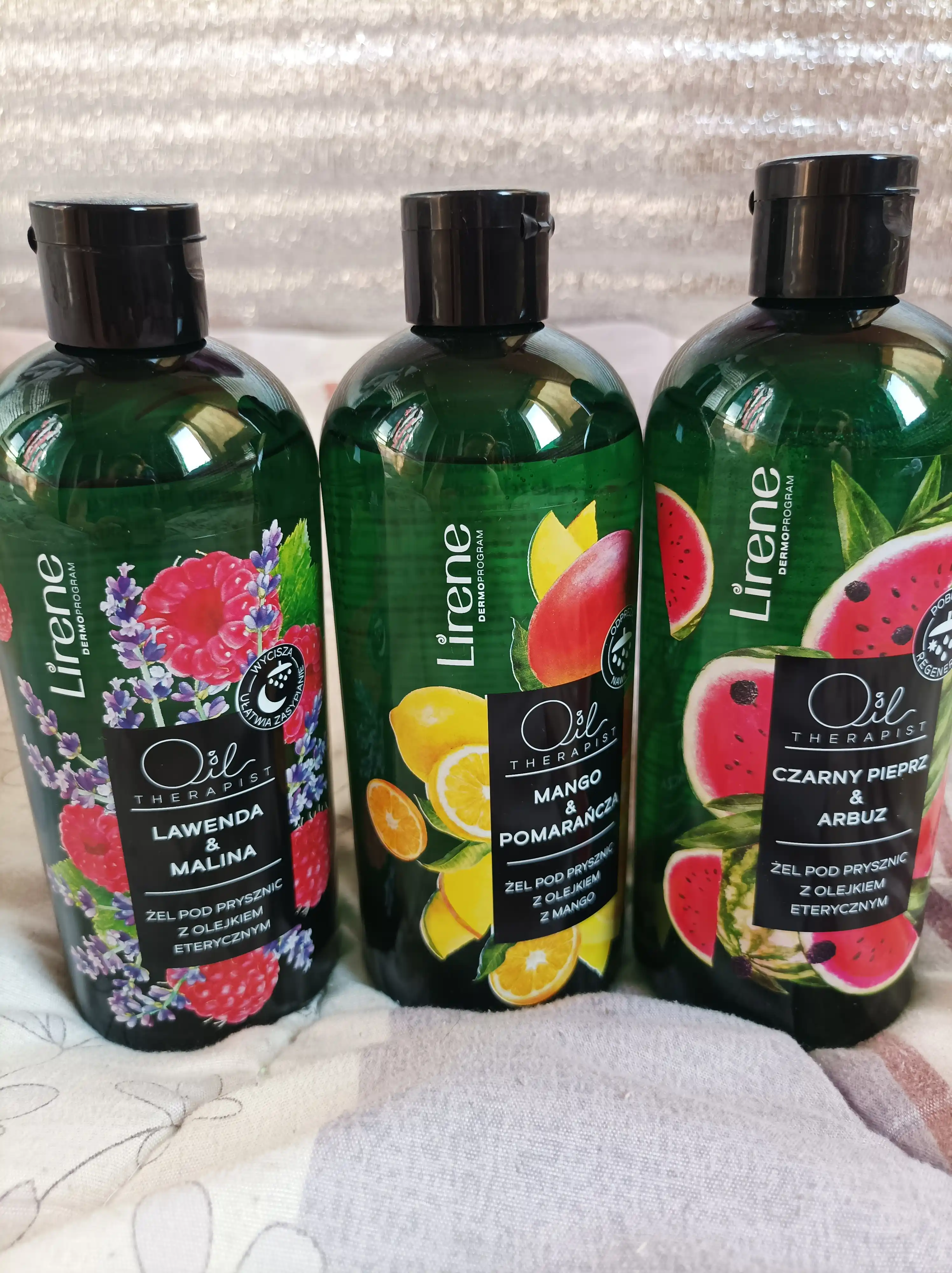 Гель для душа Lirene Oil Therapist, черный перец и арбуз, 400 мл