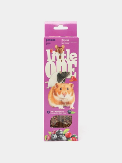 Палочки для грызунов с ягодами Little One, 2 * 60 г