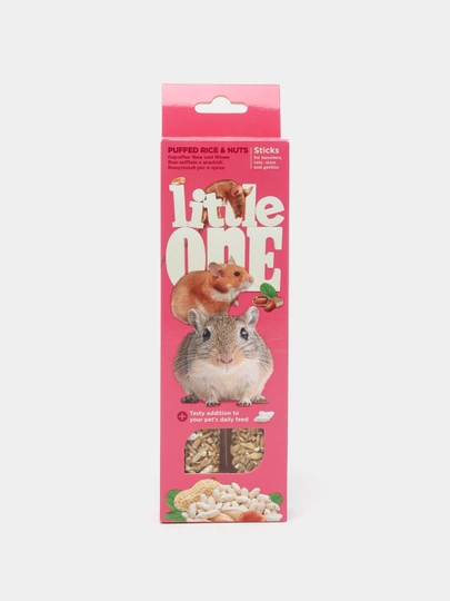 Палочки для грызунов, с рисом и орехами Little One, 2 шт, 55 г