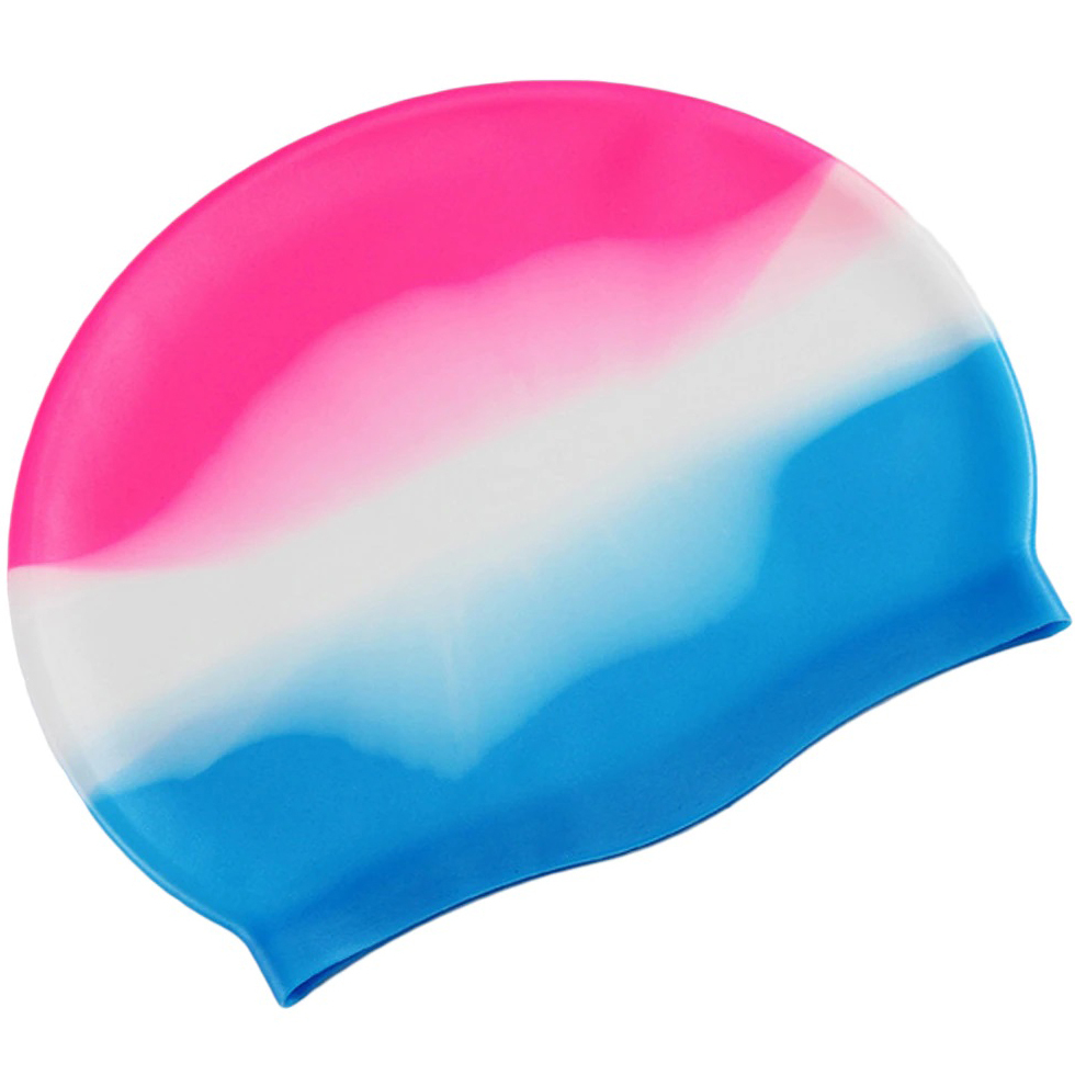 Silicone Swim cap шапка для купания Радужный цвет