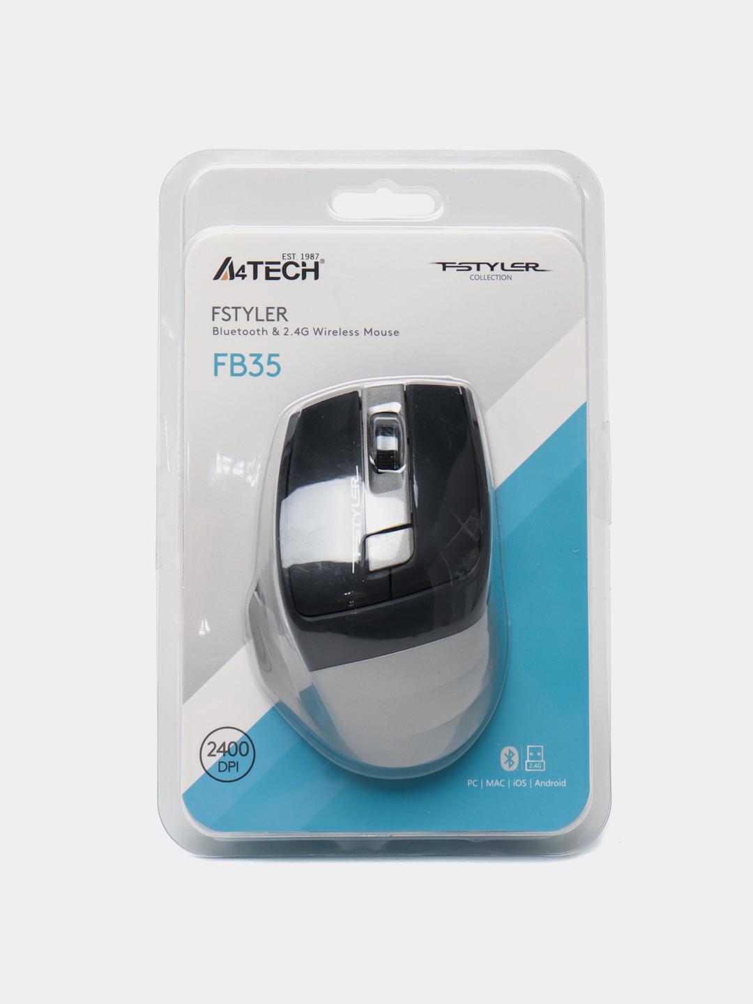 A4Tech FB35 simsiz sichqoncha, Bluetooth+2.4G, 6 tugma, 2000 DPI, noutbuk PC