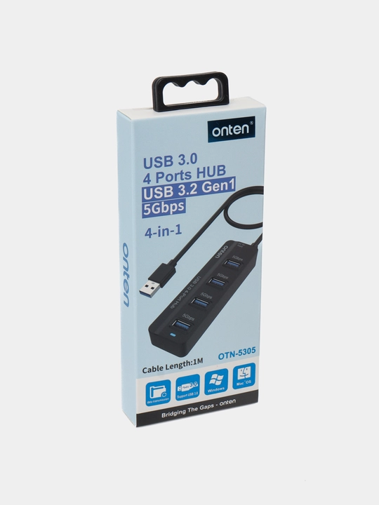 Док-станция-концентратор Onten 5305 4 в 1, USB 3.0, 4-портовая