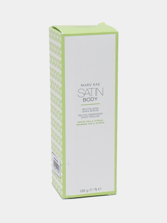 Yog 'tanasini yangilovchi skrab Shi SATIN BODY, Oq choy va sitrus 185 gr