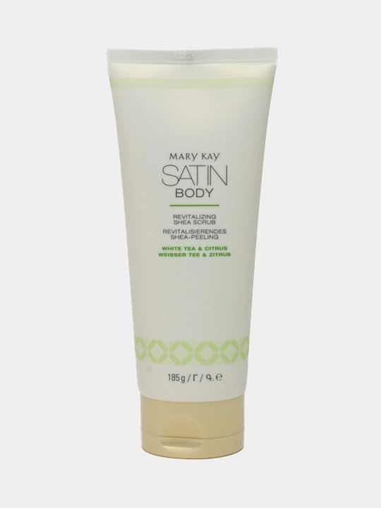 Yog 'tanasini yangilovchi skrab Shi SATIN BODY, Oq choy va sitrus 185 gr - 