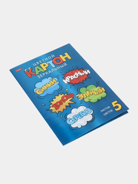 Karton to'plami Hatber rangli va oynali, 5 varaq, 5 rang, A4