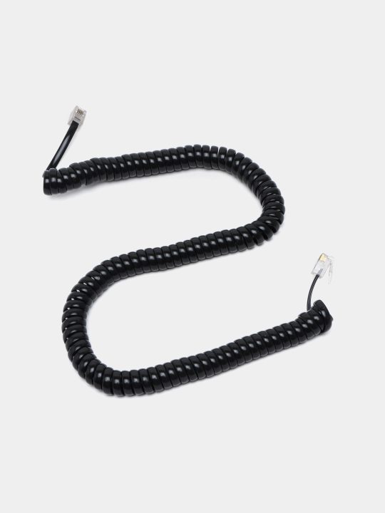 RJ11 telefon kabeli, telefon trubkasi uchun 3 metr, 3 dona to‘plam, mustahkam spiral sim - 