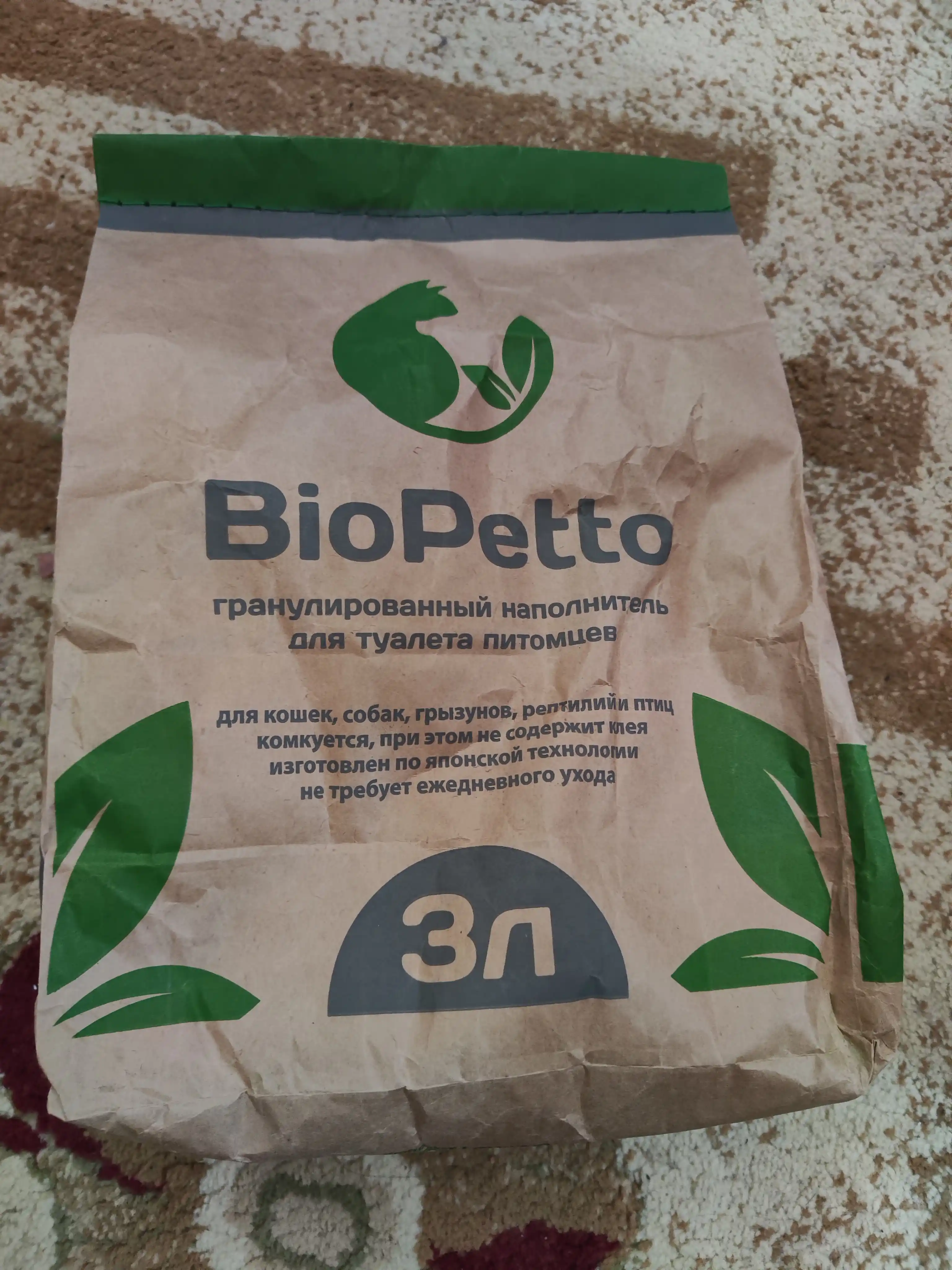 Наполнитель для туалета домашних питомцев BioPetto, 3 л