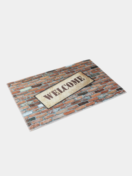 Eshik ostiga gilamcha, 50 * 80 Welcome, Dudu textile, printi bilan