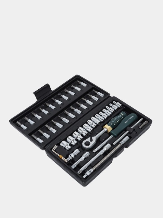 Nabor kluch, asboblar to'plami RockFORCE RF-2462-5, 1/4", 4-14 mm, 46 buyum keysda