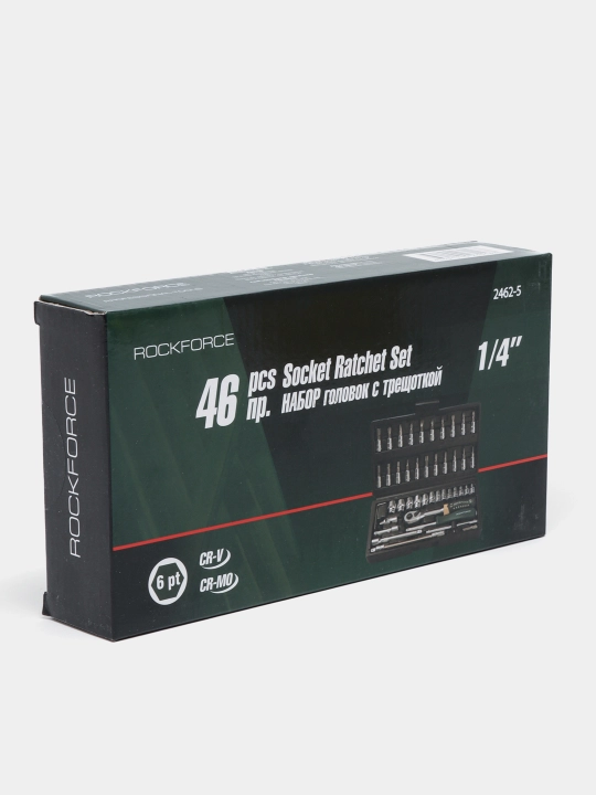 Nabor kluch, asboblar to'plami RockFORCE RF-2462-5, 1/4", 4-14 mm, 46 buyum keysda