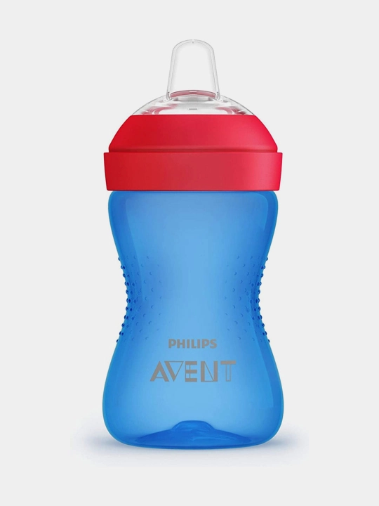 Поильник Philips Avent с твердым носиком, SCF804/03, 300 мл, 9+ мес, синий/фиолетовый