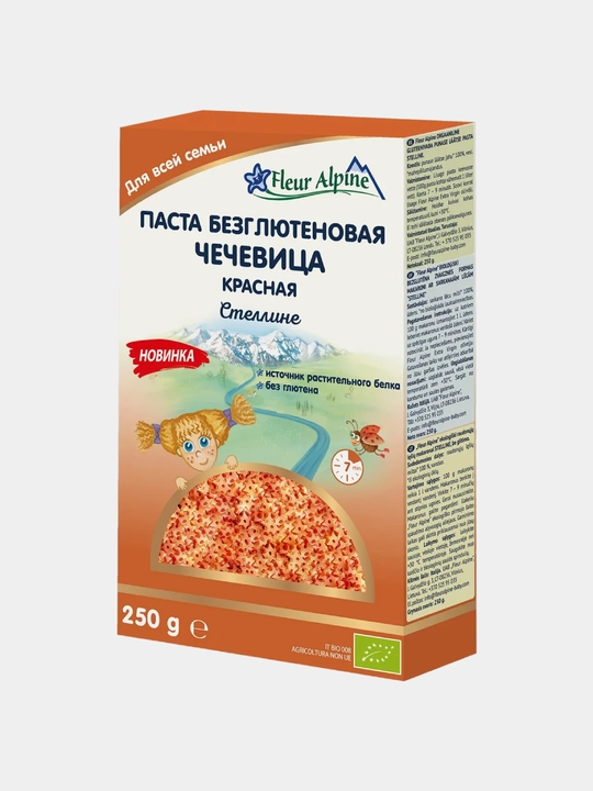 Glutensiz pasta "Yulduzlar" yasmiqlari Fleur Alpine, 250/10