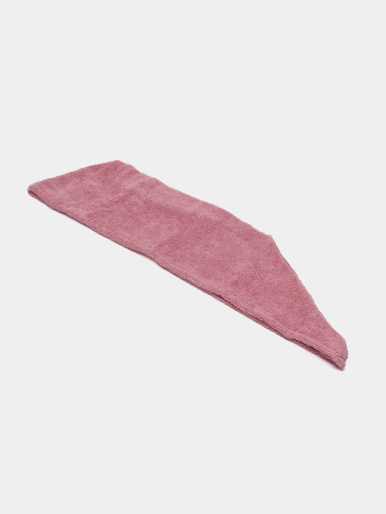 Soch quritish uchun mikrofibrali sochiq-turban, tugmali mahkamlash, tez nam yutuvchi