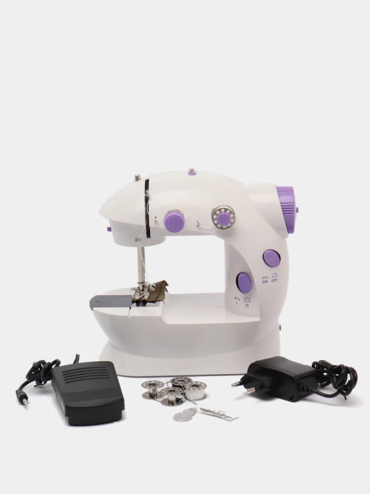 Швейная машинка, Mini Sewing Machine SM-202, электрическая, с педалью  купить по низким ценам в интернет-магазине Uzum (523110)