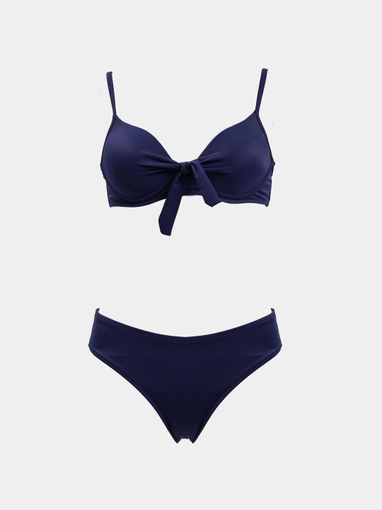 Ayollar suzish kiyimi, bantikli ingichka tasmali bikini - 