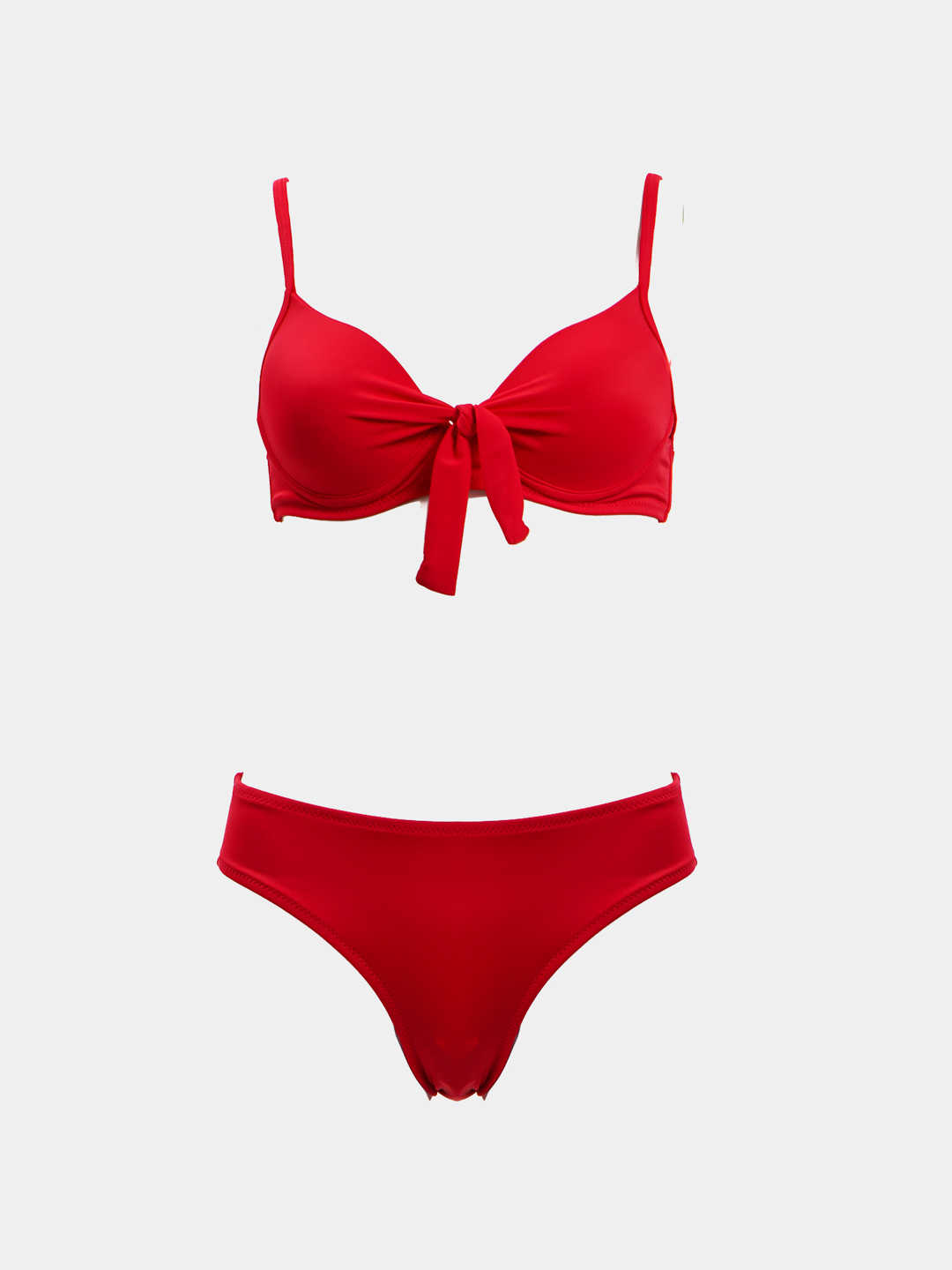 Ayollar suzish kiyimi, bantikli ingichka tasmali bikini - 