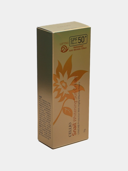 Quyoshdan himoyalovchi krem, CELLIO, Kollagen, Snail, Hyaluron, Green tea, SPF/PA50+++, 70