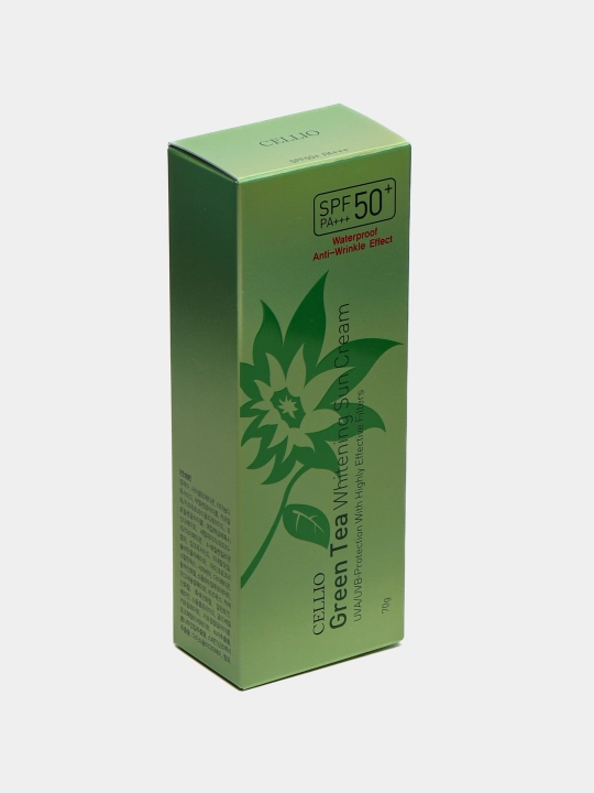 Quyoshdan himoyalovchi krem, CELLIO, Kollagen, Snail, Hyaluron, Green tea, SPF/PA50+++, 70