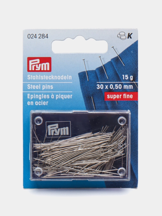 Булавки Prym, серебристого цвета, 0.50 * 30 мм, 15 г - 