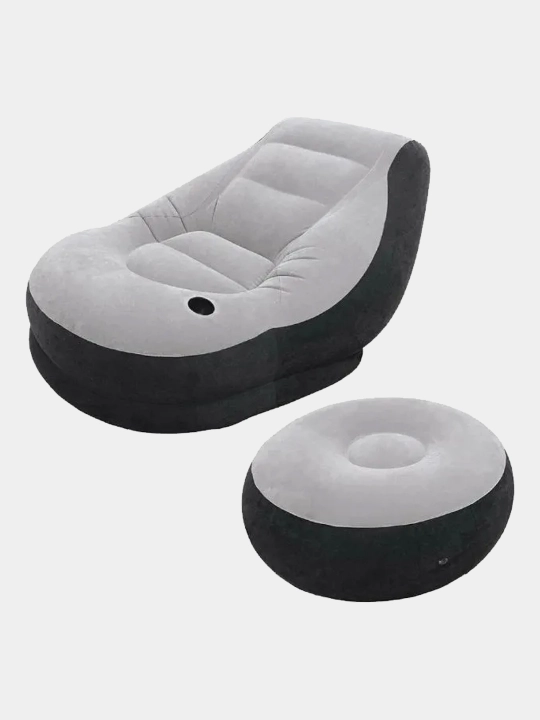 Кресло надувное Empire Chair Intex, с прозрачной отделкой